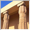 Lotus shaped columns flanking mastaba of Ptahshepses.